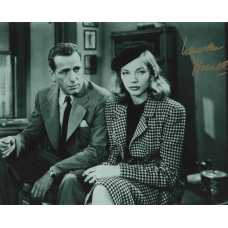 Lauren Bacall signed 8 x 10 photo COA